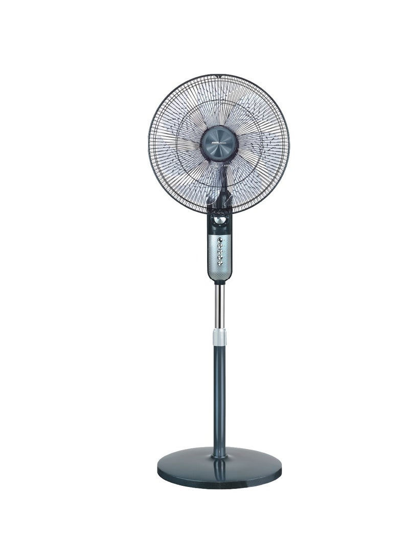 Electro General Stand Fan - All Copper Motor - Low Noise Design - 7 Powerful AS Blades - 3 Speeds - 1 Hour Timer - Adjustable Angle - Adjustable Height - Sturdy Circular Base - Model FST-BG16 - Image 1