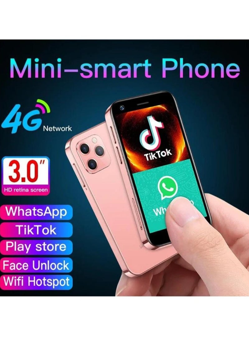 SOYES XS15 Pro Super Mini Mobile Pink – Ultra Small Pocket Smartphone, Android Quad-Core, 1000mAh Battery, Autofocus Camera – Compact Mini Mobile for Kids, Students, Men & Women Pink - Image 2