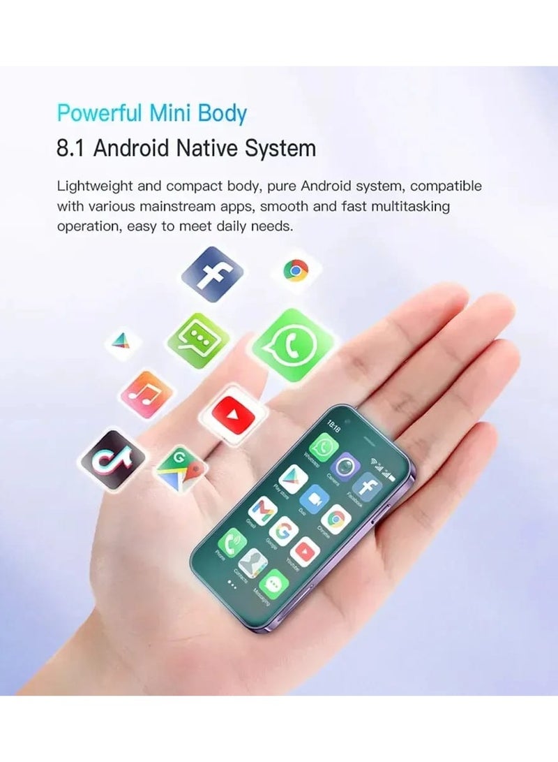 SOYES XS15 Pro Super Mini Mobile Pink – Ultra Small Pocket Smartphone, Android Quad-Core, 1000mAh Battery, Autofocus Camera – Compact Mini Mobile for Kids, Students, Men & Women Pink - Image 4