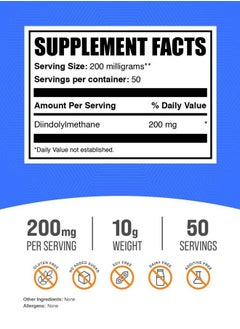 BULKSUPPLEMENTS.COM .com DIM Powder - Diindolylmethane Powder, DIM Supplement for Men & Women - DIM 200mg, Gluten Free - 200mg per Serving, 10g (0.35 oz) (Pack of 1)  - Image 2
