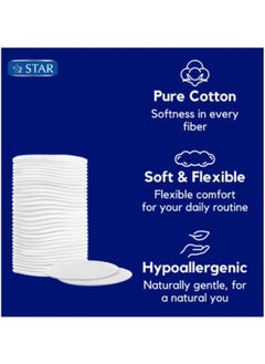 Star 320 Pads - Pure Cotton Makeup Pads (80 Pads x 4 Pack) - SZ Star  - Image 4