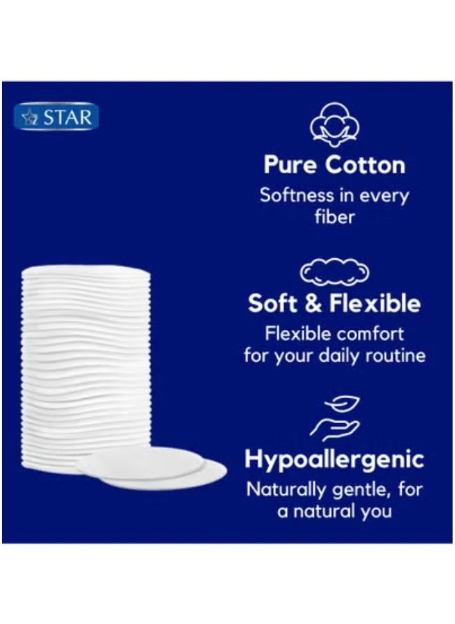 Star 320 Pads - Pure Cotton Makeup Pads (80 Pads x 4 Pack) - SZ Star  - Image 4