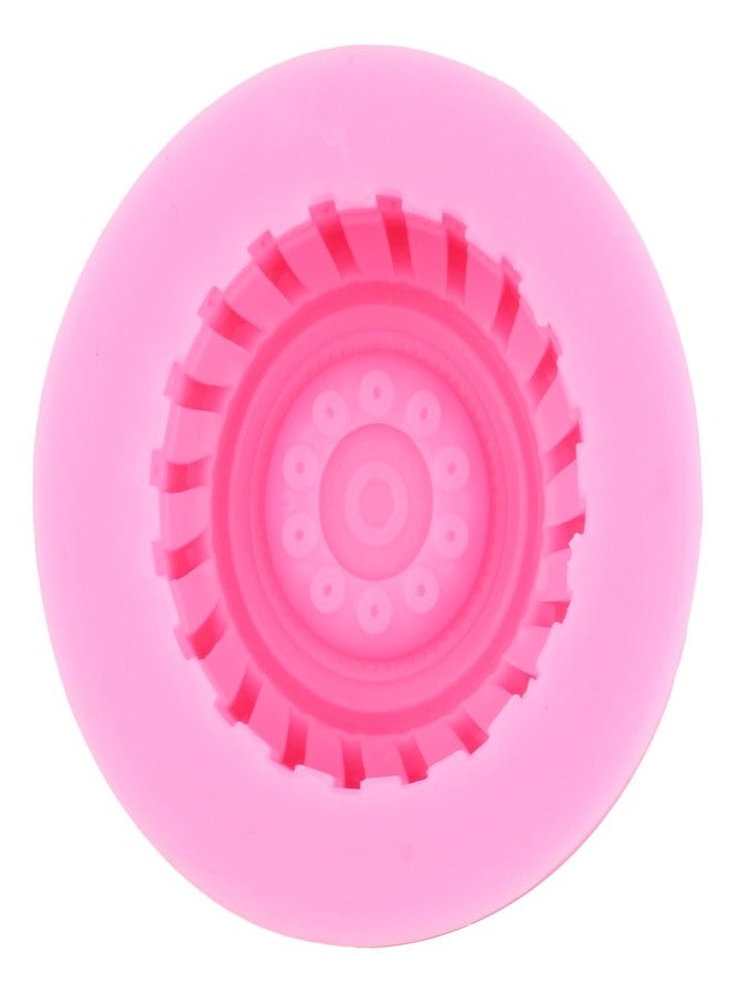 RFGHAC 3D Round Tire Fondant Mold Truck Wheel Chocolate Silicone Molds for Cake Decorating Cupcake Topper Candy Gum Paste Polymer Clay Set Of 2 - Image 3