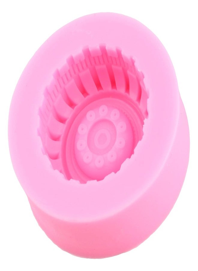RFGHAC 3D Round Tire Fondant Mold Truck Wheel Chocolate Silicone Molds for Cake Decorating Cupcake Topper Candy Gum Paste Polymer Clay Set Of 2 - Image 5