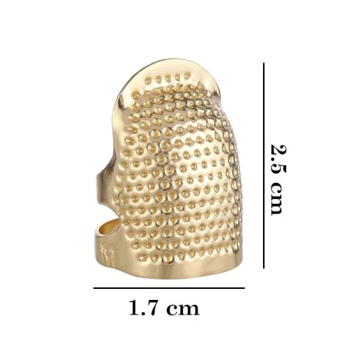 Moira Pack of 4 Adjustable Metal Finger Protector Thimble for Sewing Embroidery Needlework (Bronze) - Image 2