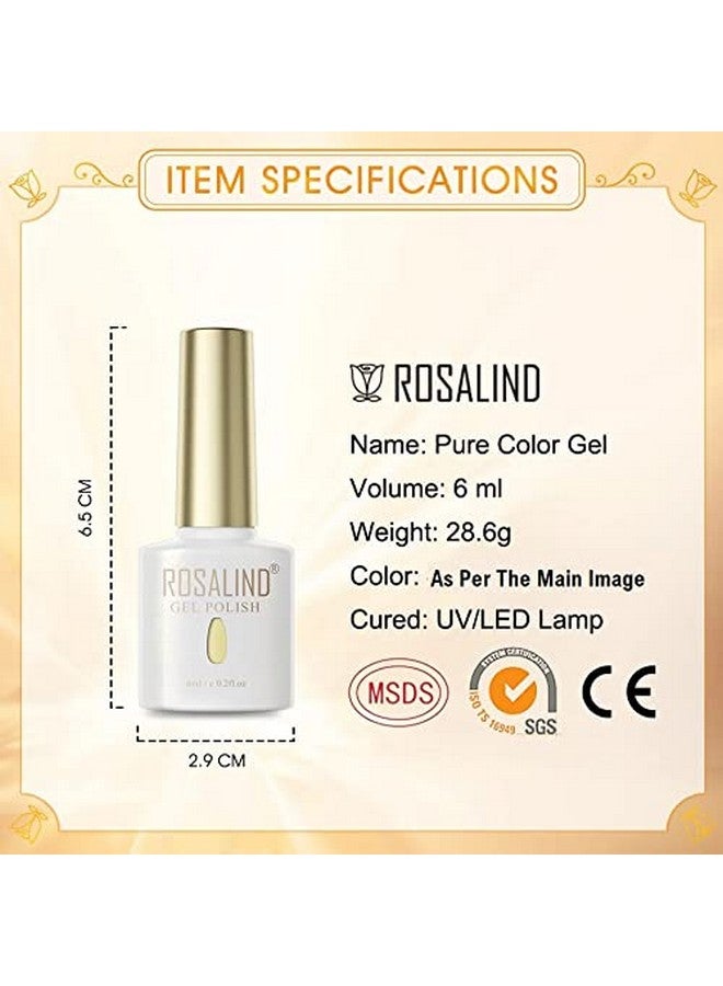 ROSALIND UV Gel Polish Soak Off 6ML from BELLE GAGA™ Pure Color Nail Gel Bright For Nail Art Design Need LED/UV Lamp to Cure (PX040) - Image 3