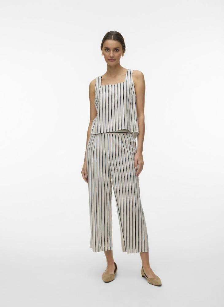 VERO MODA VMMYMILO High-Waist Culotte linen Trousers 32" - Image 1