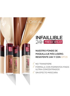 L'OREAL PARIS Infaillible 24H Fresh Wear Make up - 100 Linen  - Image 4