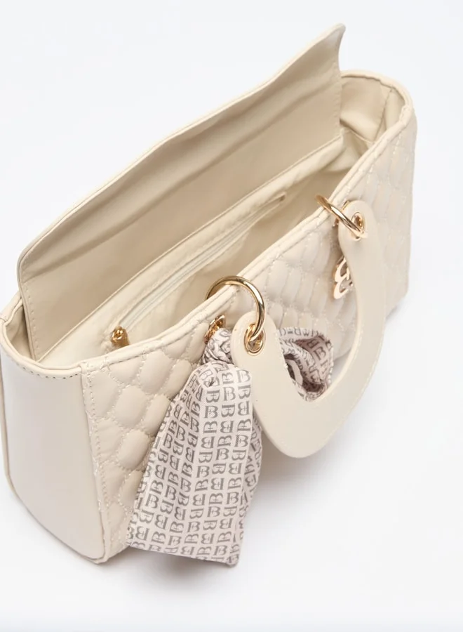 Flora Bella By Shoexpress Women Quilted Tote Bag with Zip Closure and Double Handle