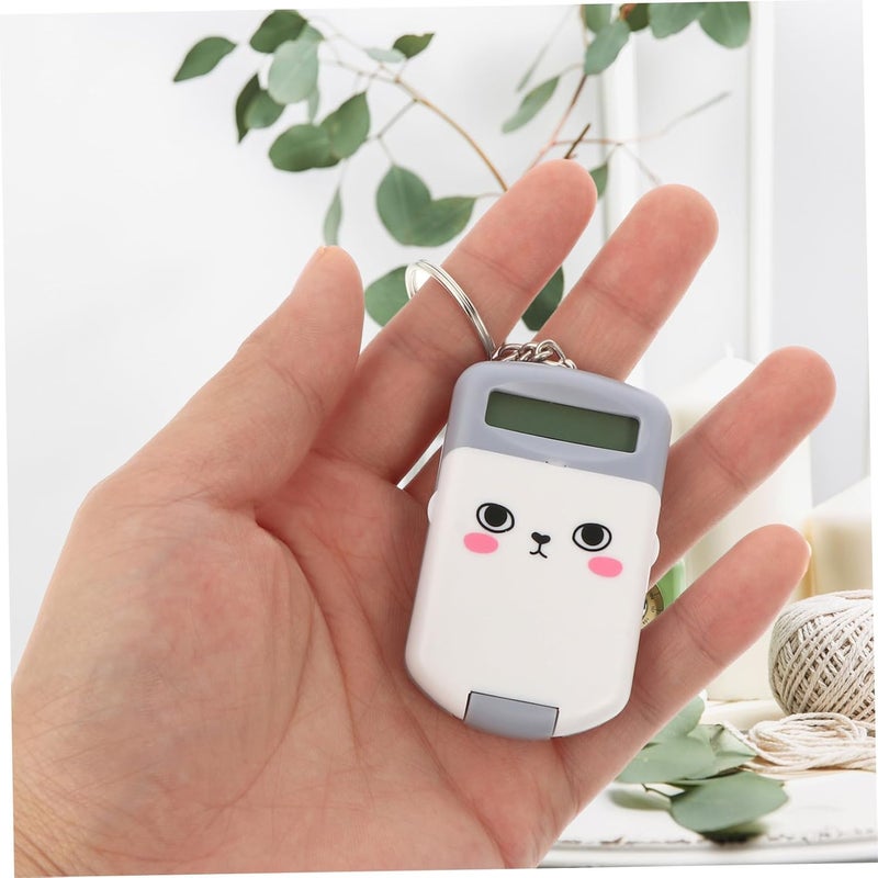 2 قطعة آلة حاسبة كرتونية صغيرة محمولة مع عداد إلكتروني وشاشة LCD بلاستيكية للاستخدام الطلابي والمكتبي - Image 4