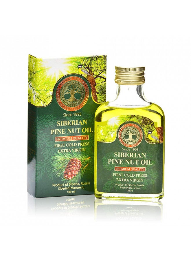Siberian Treasure Siberian Pine Nut Oil 100 Ml, Premium Quality, Extra Virgin, First Cold Press 3.4 Fl Oz  - Image 1