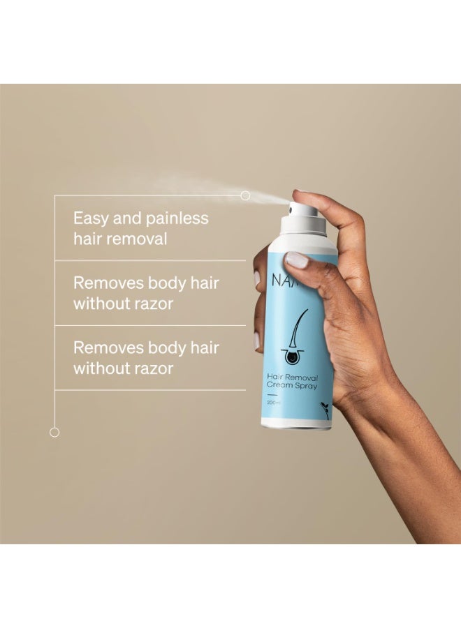 Namyaa Hair Removal Cream Spray|Painless Body HairRemoval for Legs,Underarm Spray (200 ml (Set of 2) - Image 3