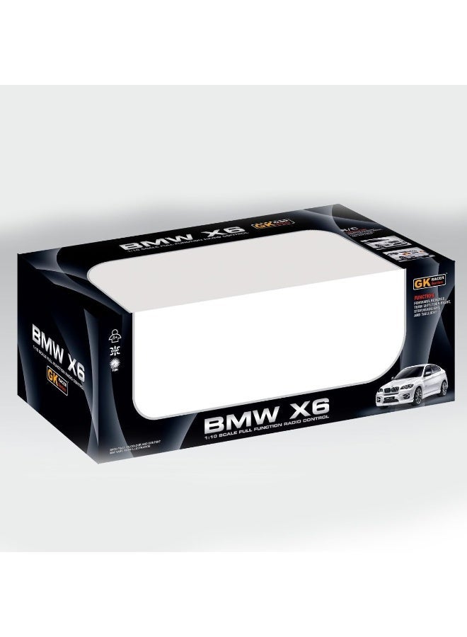The Toys Home Licensed BMW X6 RC Car – 1:10 Scale 4‑Function Remote Control SUV with LED Lights, USB‑Rechargeable Battery Pack & Gift Window Box – Kids & Adults Ages 6+ White - Image 2