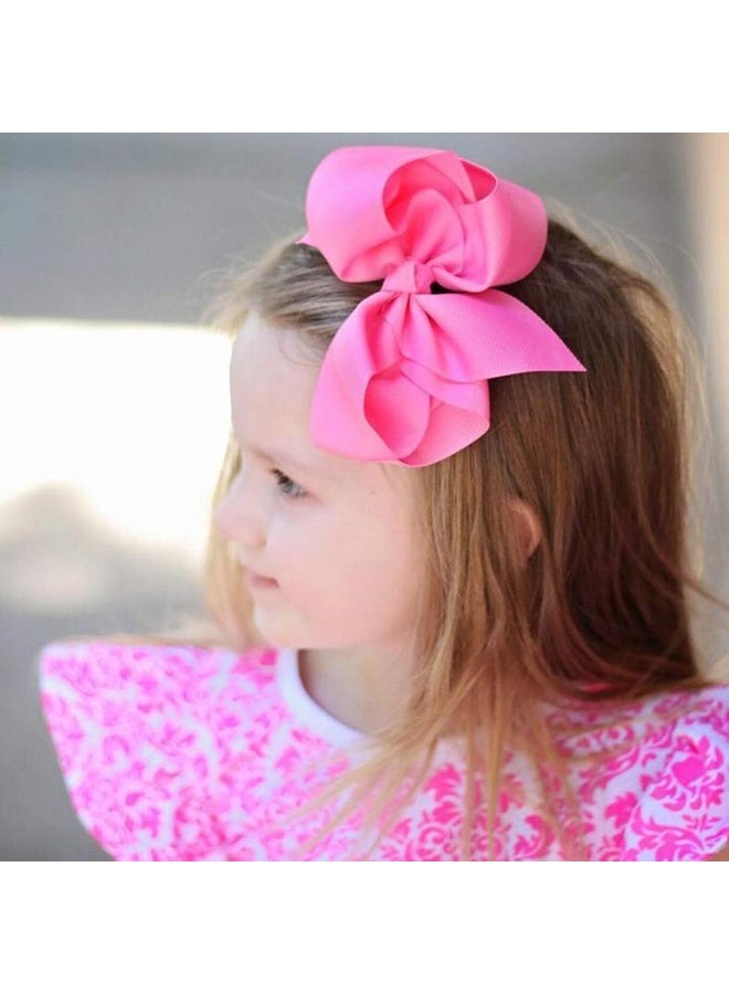 ALinmo ALinmo 40pcs 6" Big Larger Hair Bow Clips Grosgrain Boutique Ribbon Hair Clips for Baby Girls Kids Teens Infants Toddlers Women  - Image 4