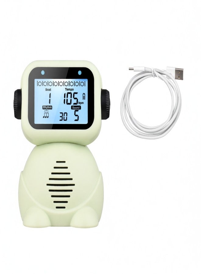 JOYO JM-93 Digital Voice Metronome Rechargeable Metronome Tuner Mini Portable Cute Robot Style for Girls Boys Kid Children Volume Adjustable - Image 5