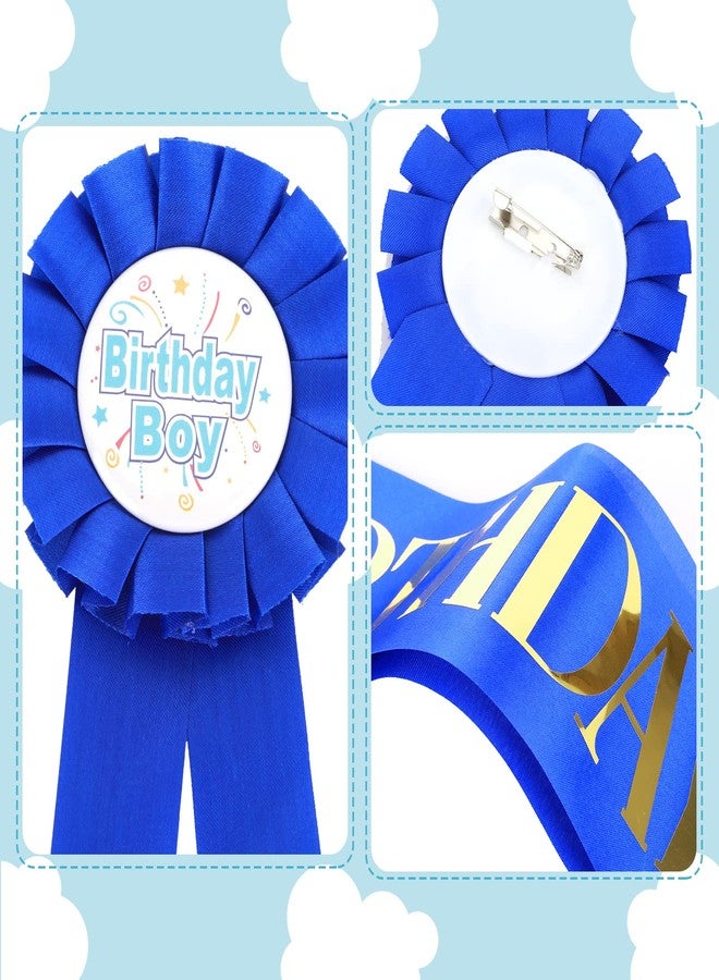 جريفوسيا مجموعة زينة عيد ميلاد للأولاد من جريفوسيا - تتضمن وشاحًا للأولاد، وشارة شريطية للجوائز، ومستلزمات حفلات الأطفال (أزرق) - Image 3