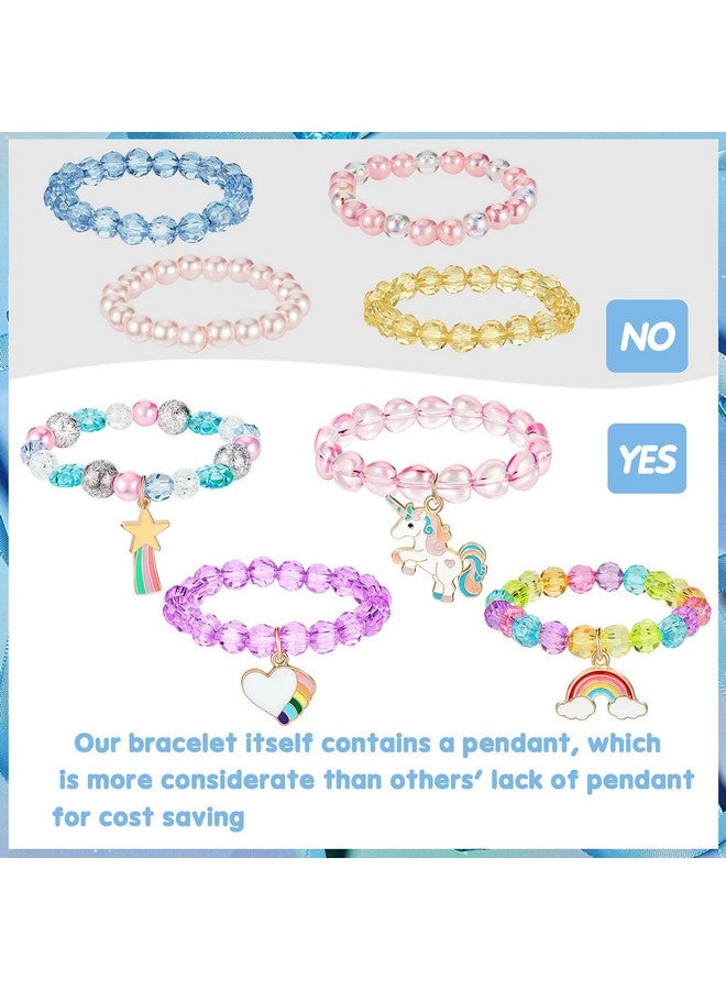 PALAY® 9 Pieces Unicorn Bracelet For Kids Crystal Bracelet for Unicorn Birthday Supplies Bracelet for kids jewellery for girls (multi1) - Image 3