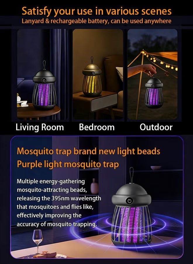 BESTPEAK Best Mosquitoes Killer, Mosquitoes and Flying Insects Zapper, Bug Zapper Of Inside and Outside The House Using Electric Shock and UV Lighting, Electric Mosquito, Fly Zapper - Image 3