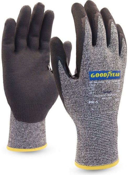 Work Gloves - Mk-5 Finger Reinforced Grey - 8