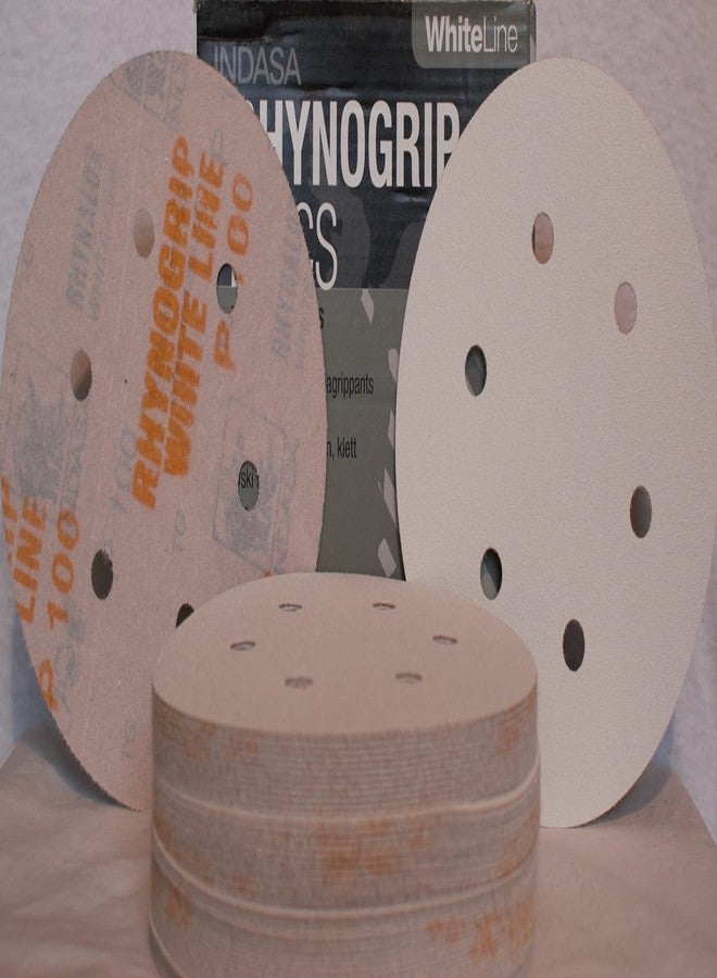 Indasa Rhynogrip 6 inch 6 Hole Hook & Loop Sanding Discs 50/box 40 Grit - Image 2