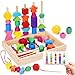 TooyBing Montessori Wooden Lacing Beads Toys for 3 4 Year Old Toddler Kids Sequencing Stacking Block Toy with Storage Box STEM Preschool Learning Toys Christmas Birthday Gifts for Boys Girls - Image 3