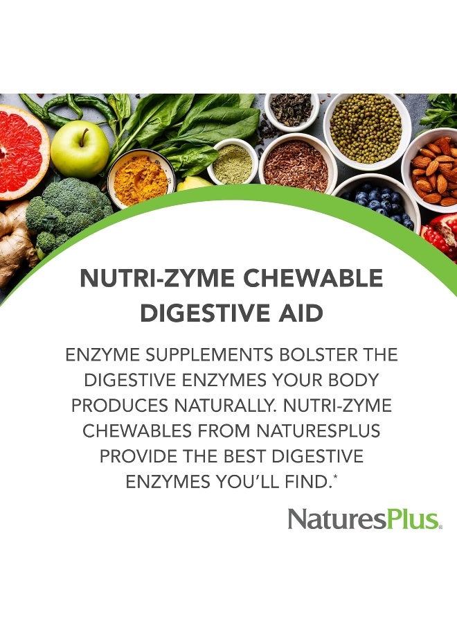 Nature's Plus NaturesPlus, Chewable Nutri-Zyme, Peppermint, 90 Tablets - Image 2