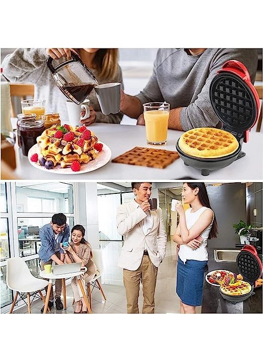 DHYANI DHYANI Mini Waffle Maker 4 Inch 350 Watts Stainless Steel NonStick Electric Iron Machine for Individual Belgian Waffles Pan Cakes Paninis or Other Snacks Mini Waffle Maker  - Image 5