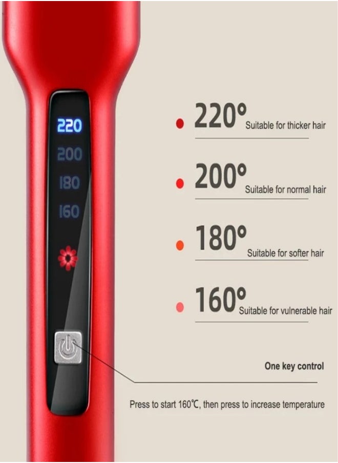 VarietyVoyageD - Ceramic Hair Straightener, 2 in 1 Hair Straighteners and Curlers with Ceramic Coating, 10 Second Heat up, Up to 220°C, Lasting Results for Curl/Straighten Hair - Image 1