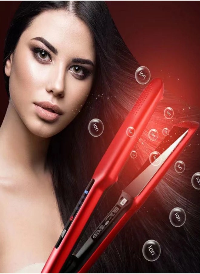 VarietyVoyageD - Ceramic Hair Straightener, 2 in 1 Hair Straighteners and Curlers with Ceramic Coating, 10 Second Heat up, Up to 220°C, Lasting Results for Curl/Straighten Hair - Image 1