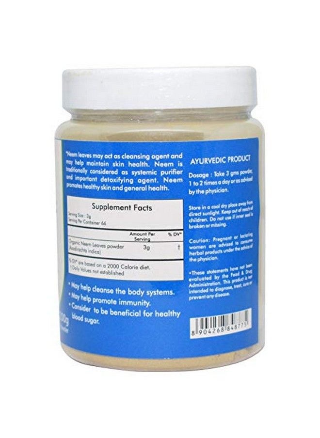 Ved Tattva - Organic Neem Powder (Azadirachta Indica) Natural Neem Leaves Powder 200 Gms - Image 1