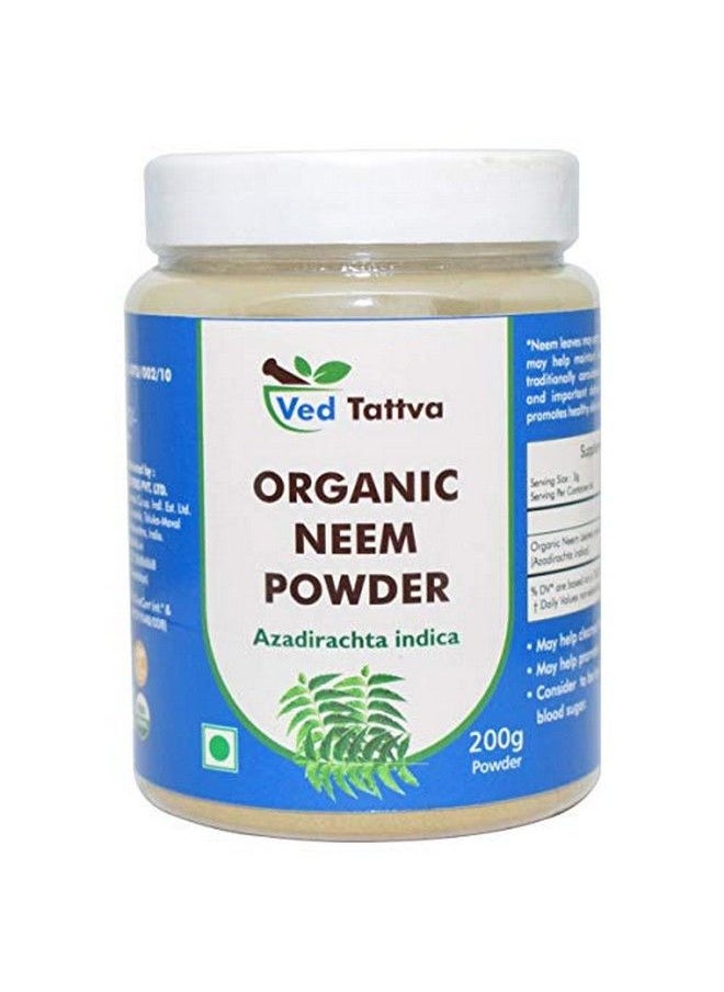 Ved Tattva - Organic Neem Powder (Azadirachta Indica) Natural Neem Leaves Powder 200 Gms - Image 1
