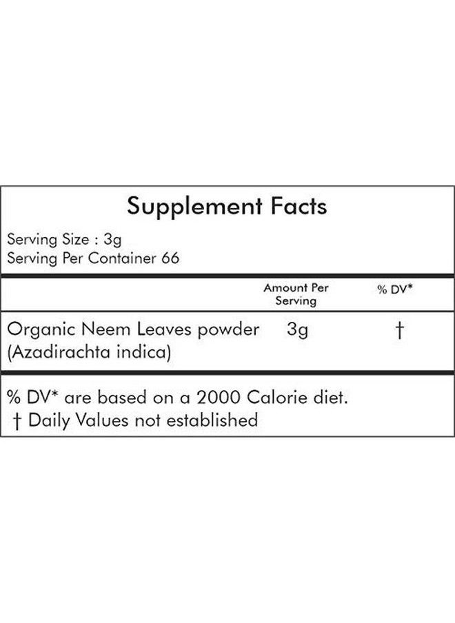 Ved Tattva - Organic Neem Powder (Azadirachta Indica) Natural Neem Leaves Powder 200 Gms - Image 1