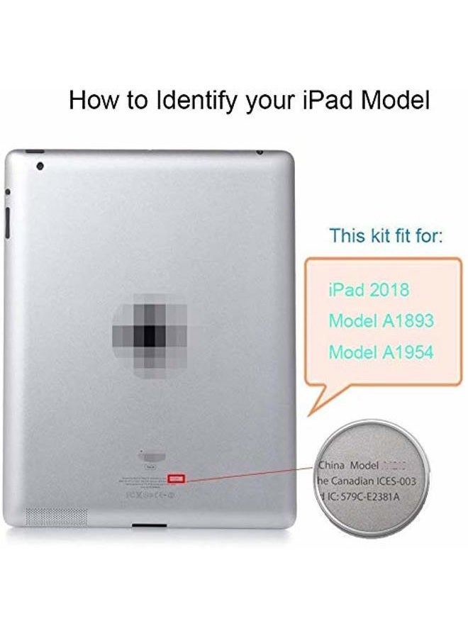 Dedyel White Touch Screen Replacement Parts Digitizer Glass Assembly for iPad 6 6th Generation 2018 9.7inch (A1893 A1954) Without Home Button+Pre-Installed Adhesive +Professional Tool Kit - Image 4