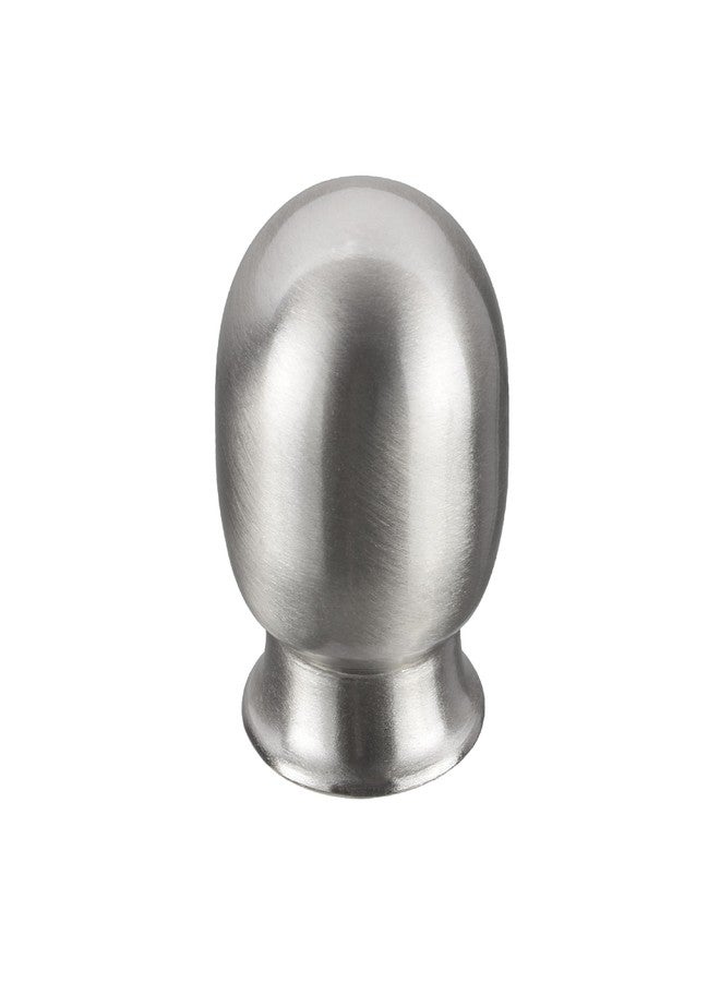 Aspen Creative 24032-21, Egg Shaped Lamp Shade, Steel in Brushed Nickel Finish, 1-7/8" Height (1 Pack) Finial - Image 1