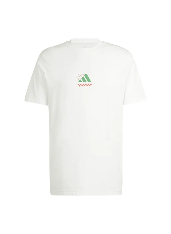 adidas تيشيرت تدريب M L بيتزا أبيض للرجال XS