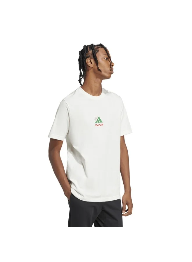 adidas تيشيرت تدريب M L بيتزا أبيض للرجال XS