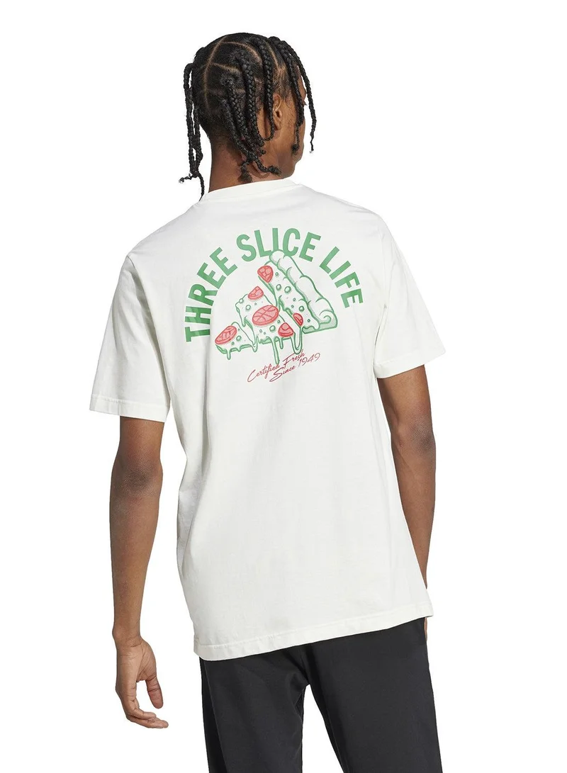 Adidas adidas M L Pizza Tee White Not Sports Specific T-Shirts