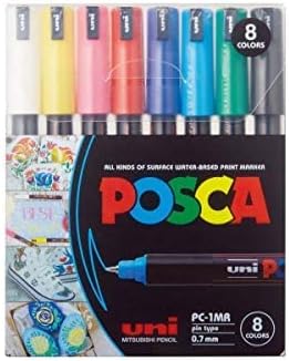 بوسكا POSCA 8-Color Paint Pen Set, Ultra-Fine - Image 2