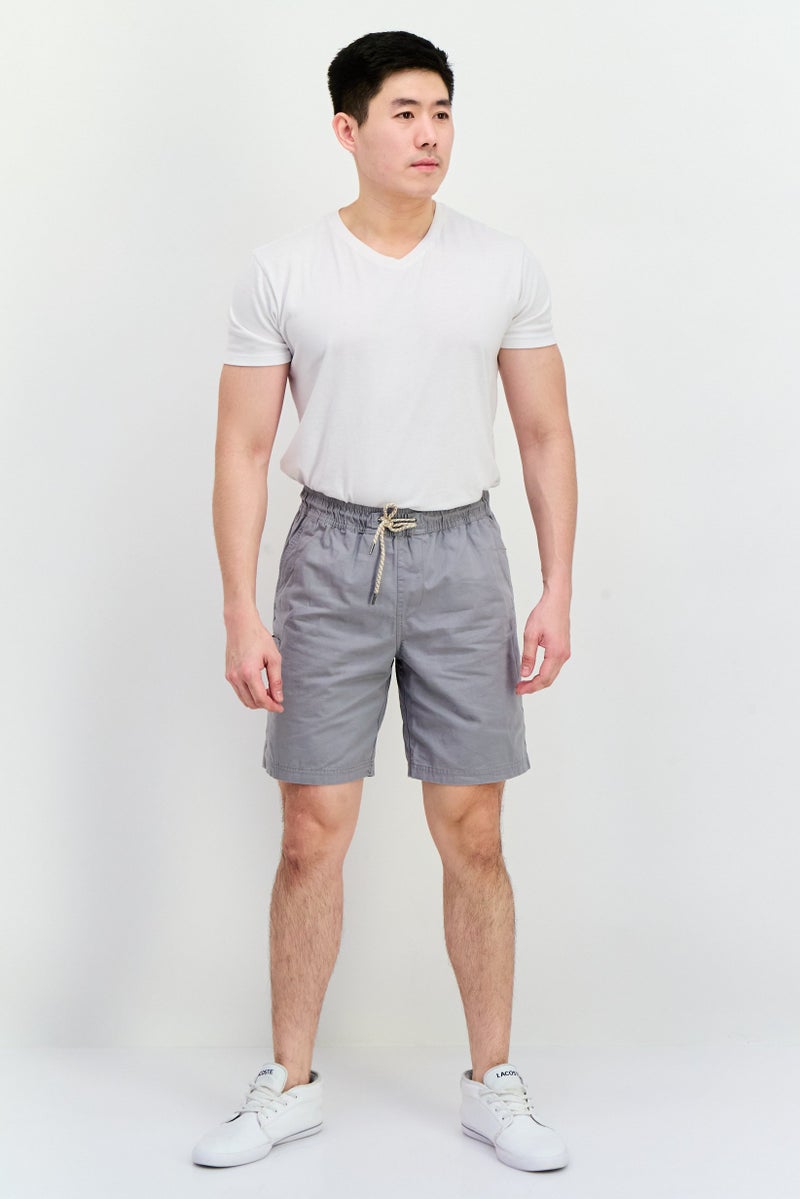 QUIKSILVER Men Drawstring Solid Basic Shorts, Grey - Image 4