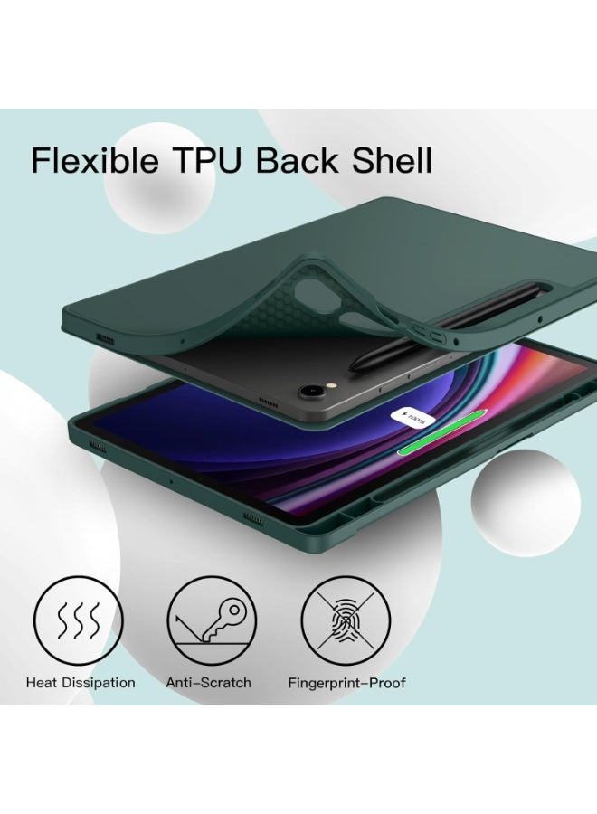 LEDIN Protective Case for Samsung Galaxy Tab Tab S6 Lite 10.4 Inch – Tri-Fold Stand, Soft TPU Back, S Pen Holder & Charging Support Auto Wake/Sleep(Green) - Image 4