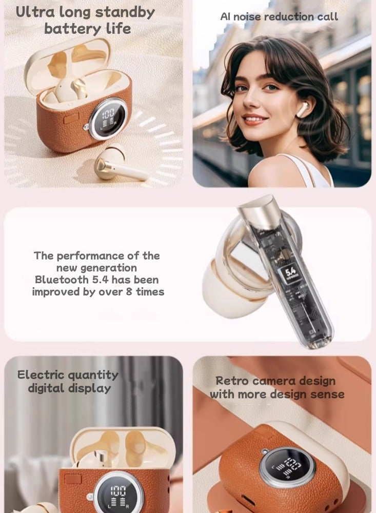 Wireless Bluetooth Earphones in Ear Sports Noise Reduction, Ultra Long Battery Life,High Sound Quality, Grassland Green [Top Edition] 5.4 Bluetooth AI Intelligent Noise Reduction  - Image 3