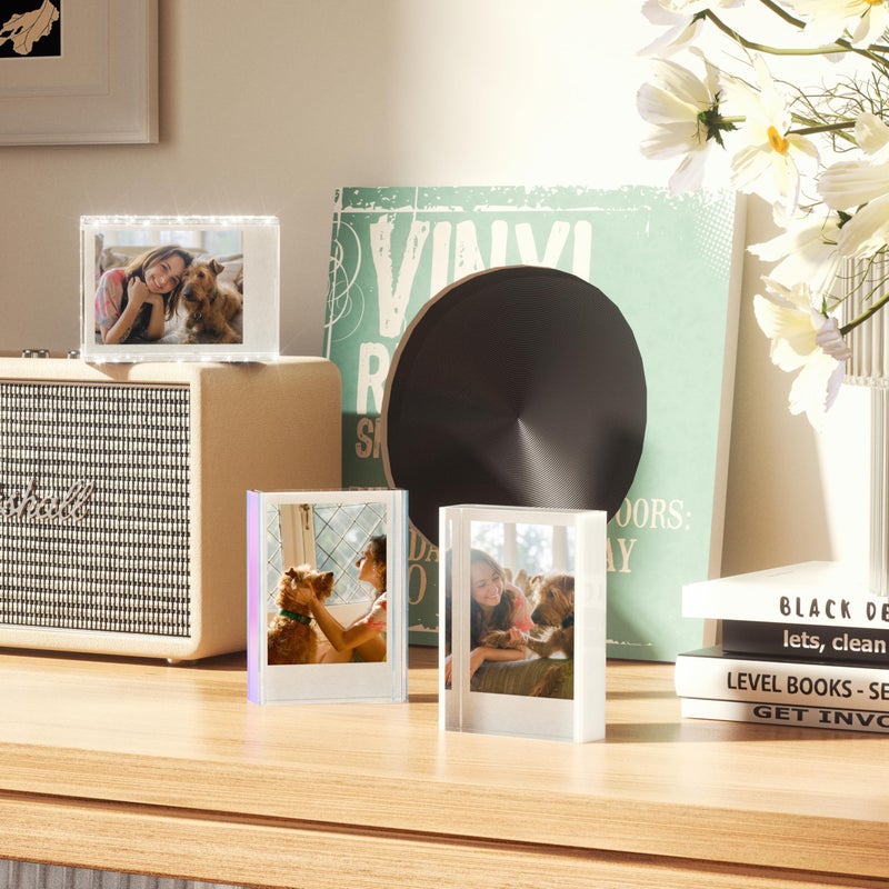 WINKINE Instax Frame,Polaroid Frame for Photos, 2x3 Small Picture Frames for Fujifilm Instax Mini Film, Mini Poaroid Photo Frames for Desktop, Small Wallet Size Baby Picture Display - Image 3