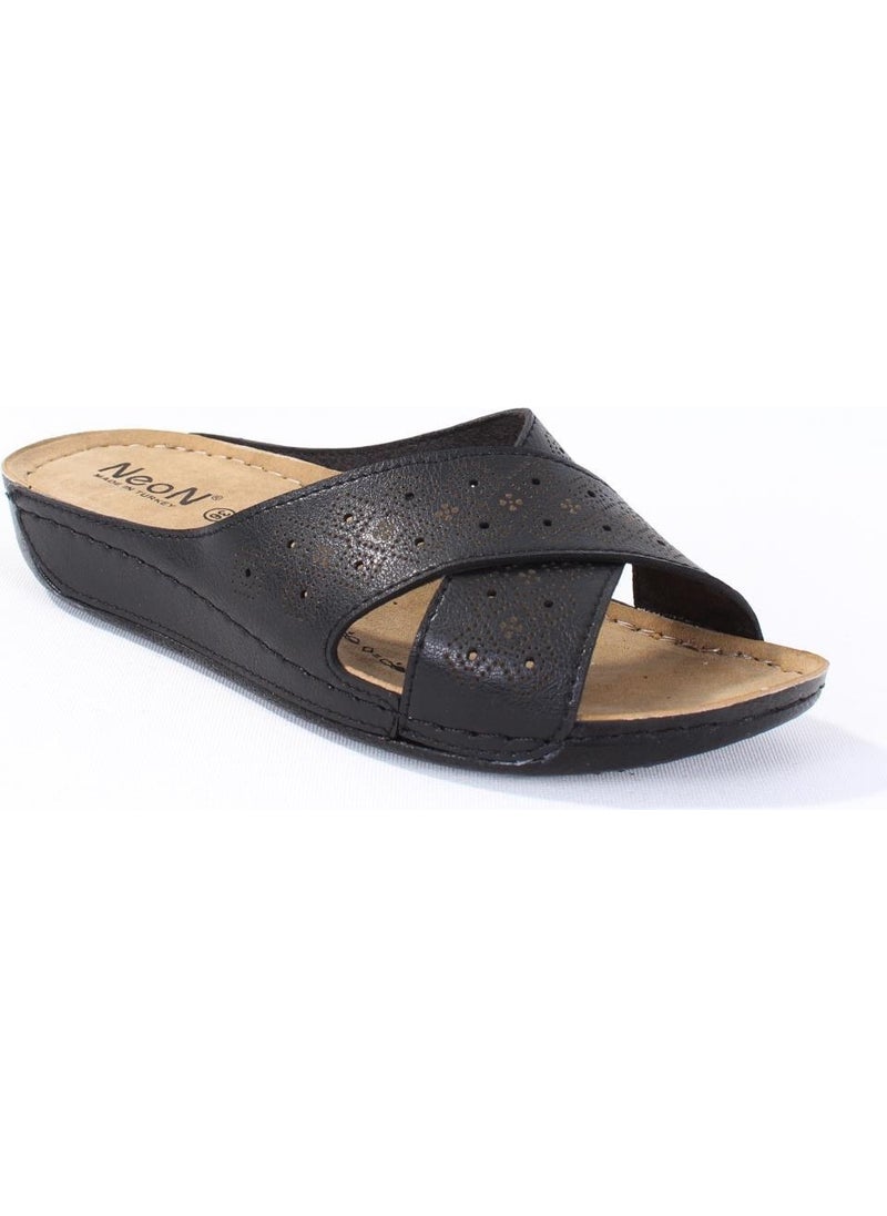 Dagoster دزا37-513 شباشب نسائية يومية طبية سوداء  - Image 1