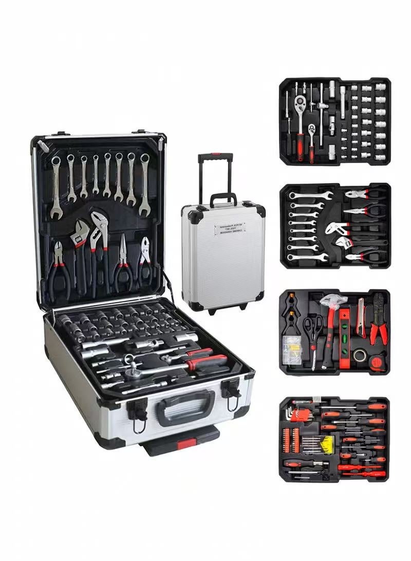 187-Piece Professional Tool Kit Set with Socket Wrench & Ratchet Set in Lockable Tool Box - Complete Hand Tools, Automotive & Mechanics Tool Set for Home, Car Repair & DIY - Image 2