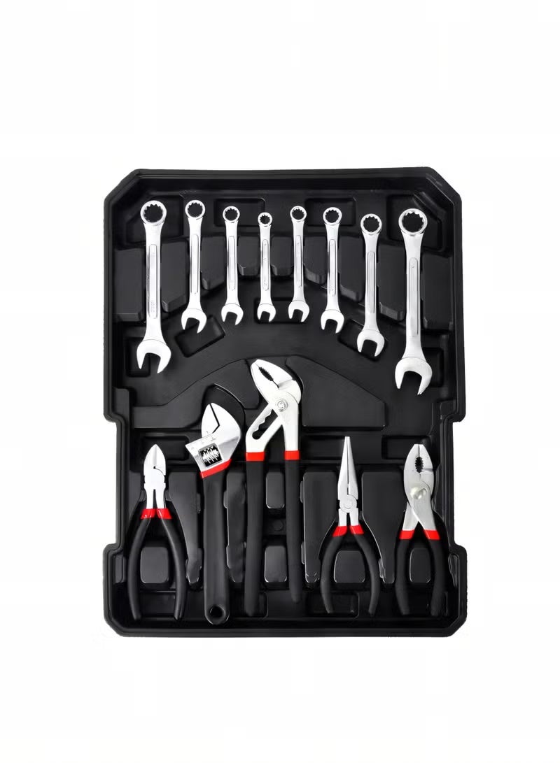 187-Piece Professional Tool Kit Set with Socket Wrench & Ratchet Set in Lockable Tool Box - Complete Hand Tools, Automotive & Mechanics Tool Set for Home, Car Repair & DIY - Image 4