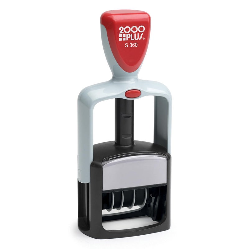 2000 Plus® Self-Inking Date and 4 Phrase Stamp, Blue/Red - Image 5