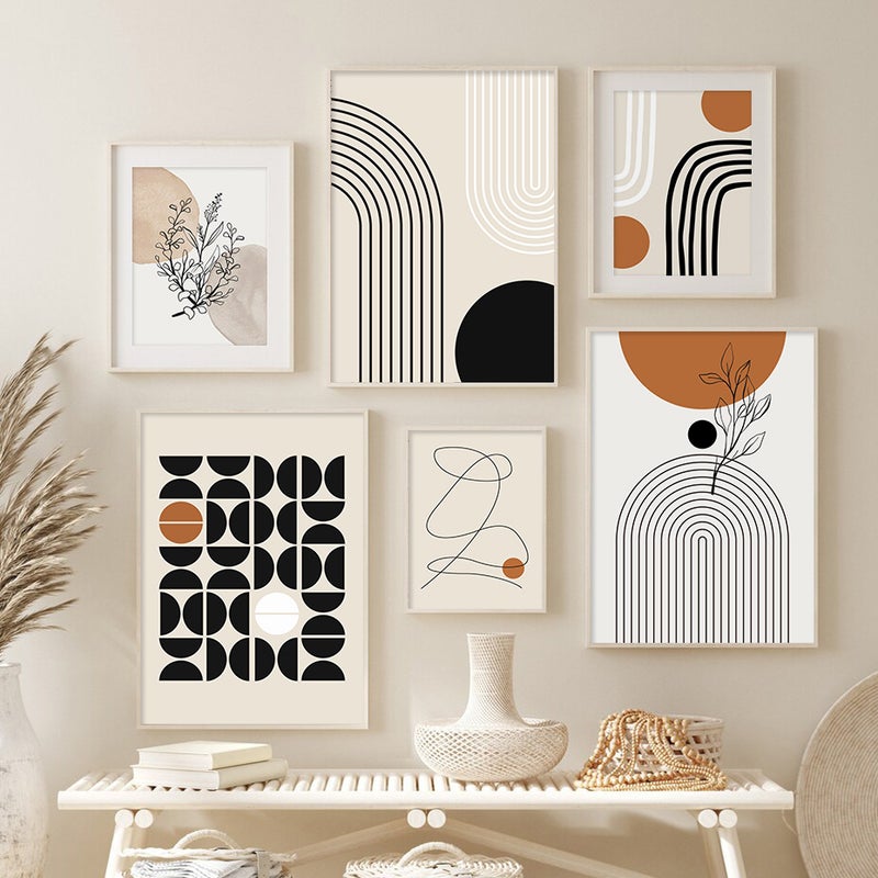 Modern Minimalist Living Room Decorative Painting Line Abstract Art Sofa Background Wall Hanging Painting High-End Atmospheric Combination Painting - Image 2