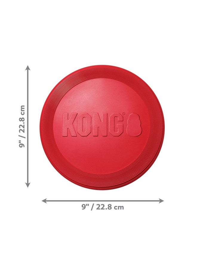 كونج لعبة كونغ فلاير - لعبة متينة للكلاب للعب في الهواء الطلق - قرص طائر من المطاط الطبيعي، لعبة للكلاب للعب والإحضار - قرص أكثر أمانًا لنشاط صحي - للكلاب المتوسطة/الكبيرة - Image 5