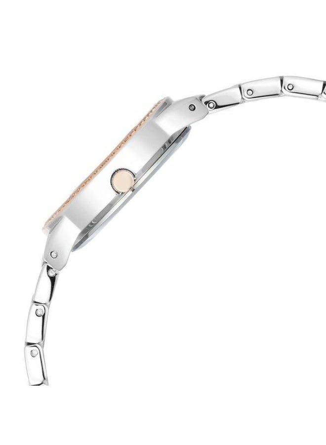 TITAN Raga Showstopper Quartz Analog Pink Dial Two Toned Silver & Rose Gold Metal Strap Watch for Women - 95281KM01 - Image 4