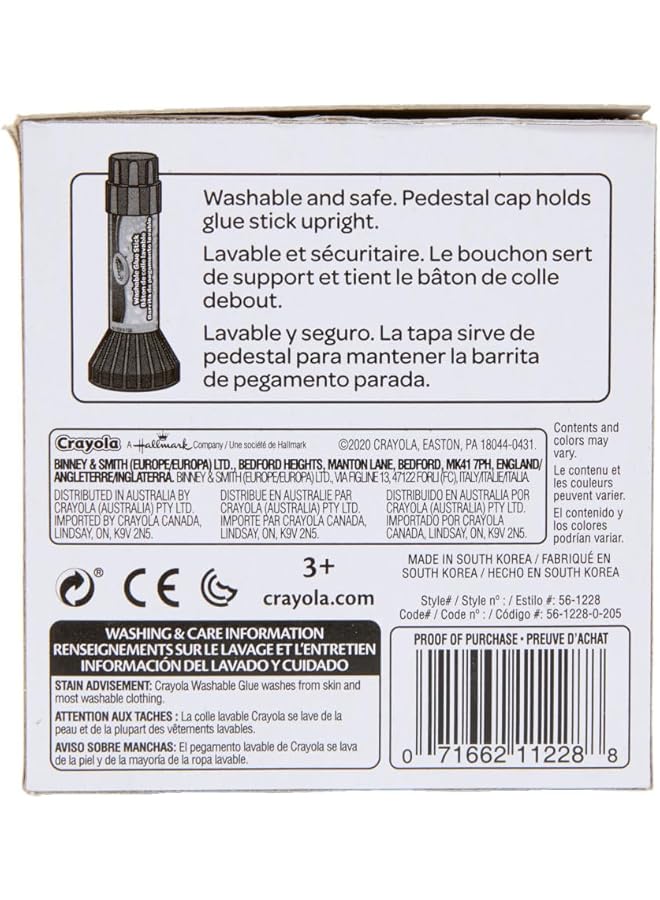 Crayola Glue Sticks Box Of 12 Craft Glue School Supplies Clear 0.29 Oz - Image 5